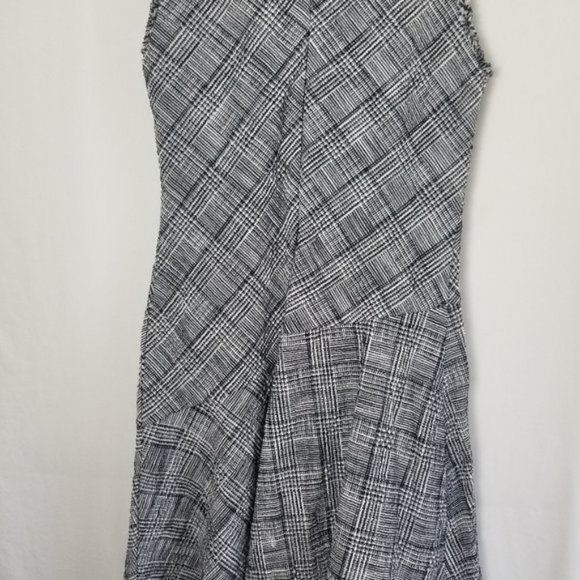 Fringe tweed Taylor sleeveless Asymmetrical dress size 10 (303) - Picture 10 of 11